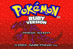 Pokemon Priti Ruby - Hoenn Starters Title Screen